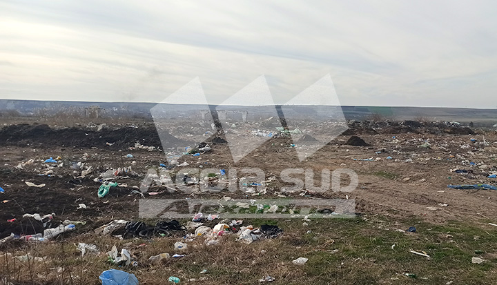 Gunoi aruncat pe camp